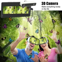 Virtual Reality Smartphone 3D Glasses VR Headset Box Set with Mini 3D effect VR virtual reality Camera for Android Mobile Phone