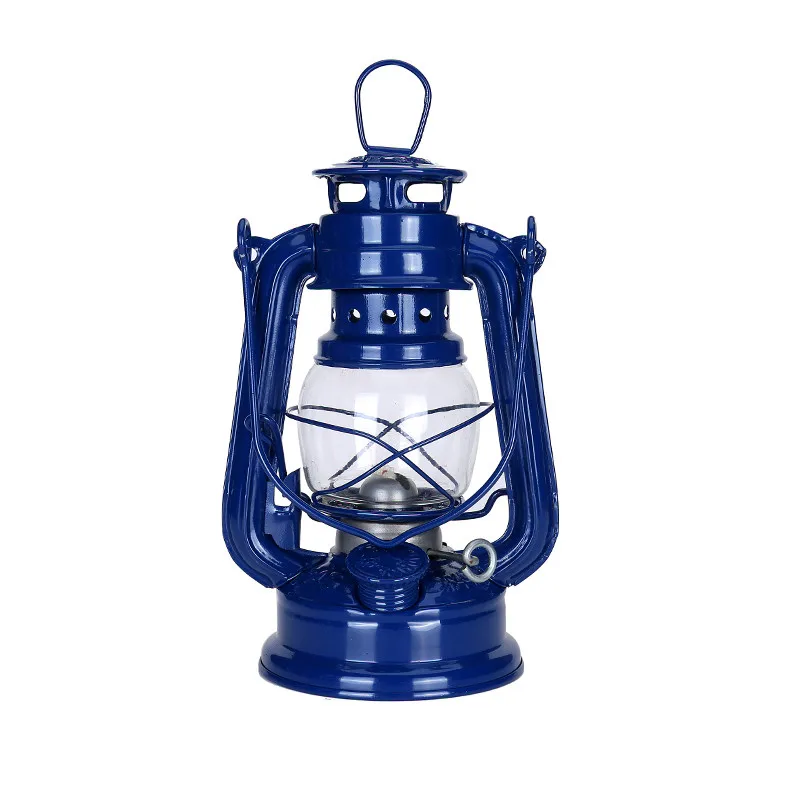 20 см Ретро керосиновые фонари винтажные керосиновые лампы герметичное уплотнение высокое качество не ржавеет наружные походные фонари - Мощность в ваттах: Dark blue