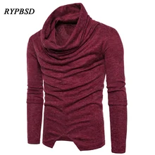 Sweater Pullover Men 2017 New Male Brand Fashion Casual Slim Sweaters Men Soild Color Hedging Turtleneck Men Sweater XXL