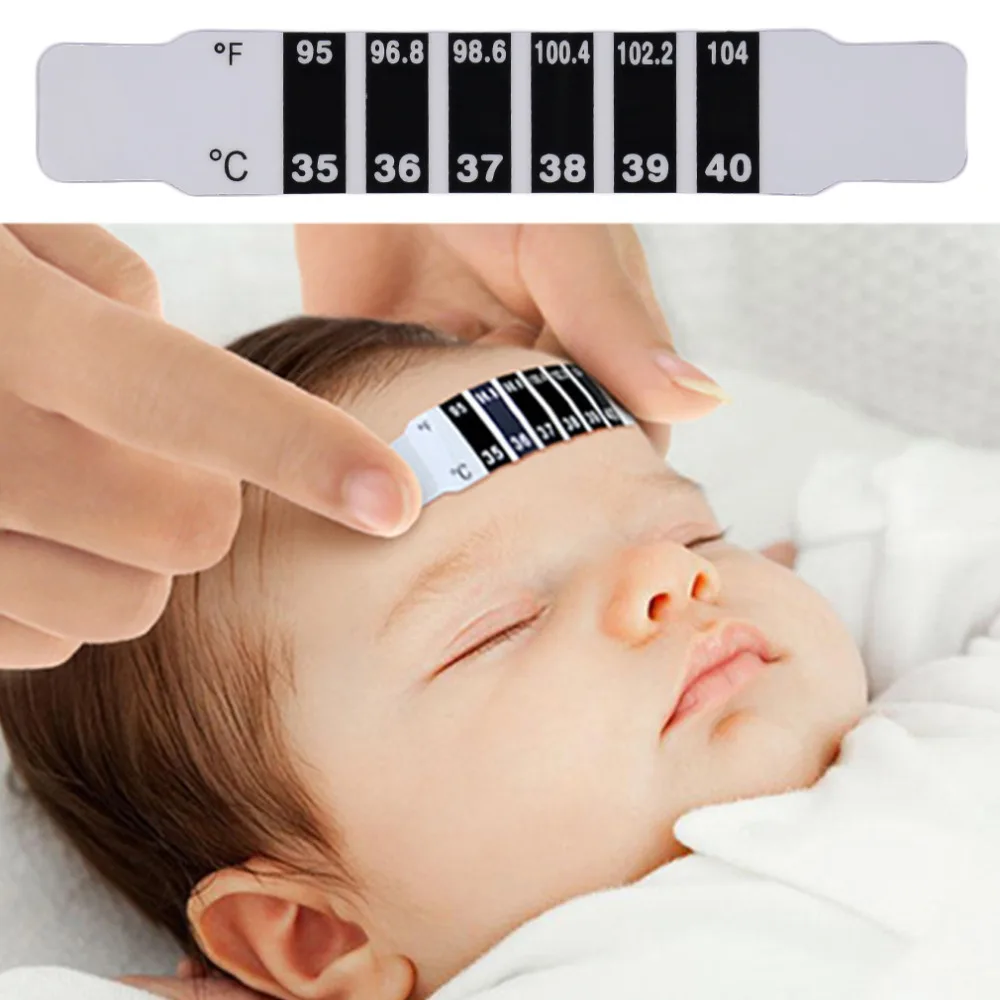 

Freeshipping Baby Kids Forehead Strip Head Thermometer Fever Body Temperature Test 8.8cm*1.5cm smart watch screen protector
