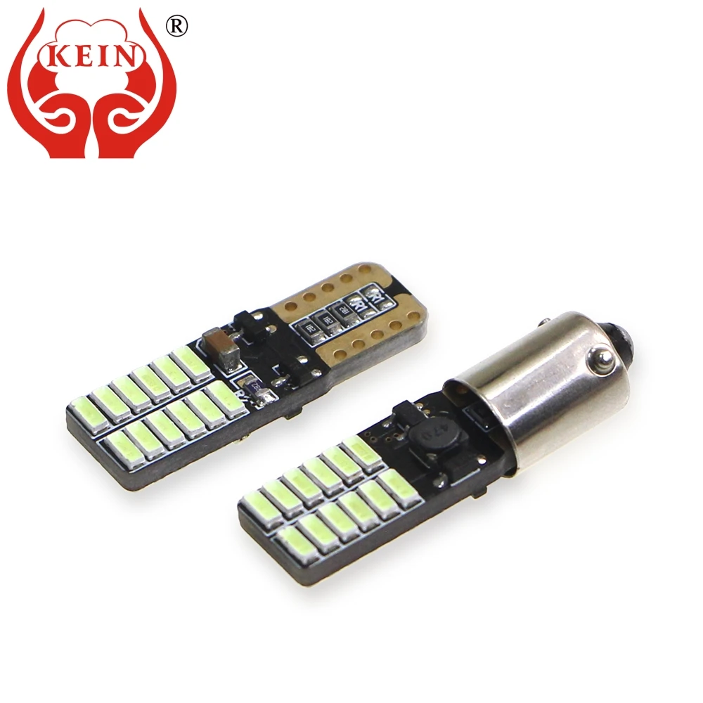 

KEIN 10PCS car styling T10 w5w led BA9S t4w h21w BAY9S BAX9S h6w 24smd 4014 auto Clearance Light fog Parking Tail Rear Bulb Lamp