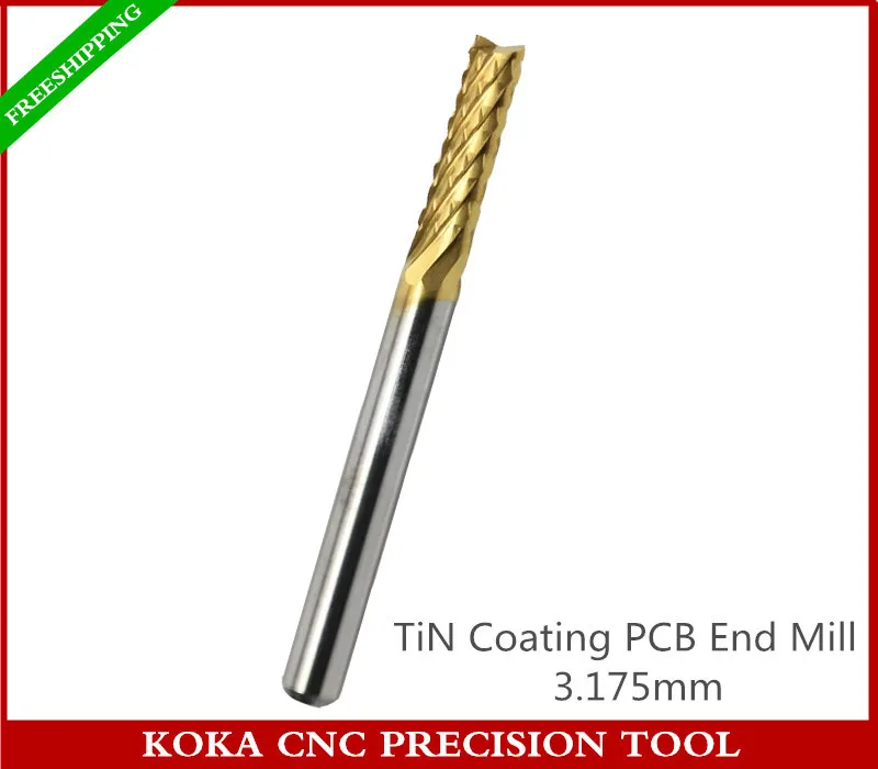 3 175 мм (1/8 '') * бесплатная доставка CNC PCB бит микро доска Концевая мельница с