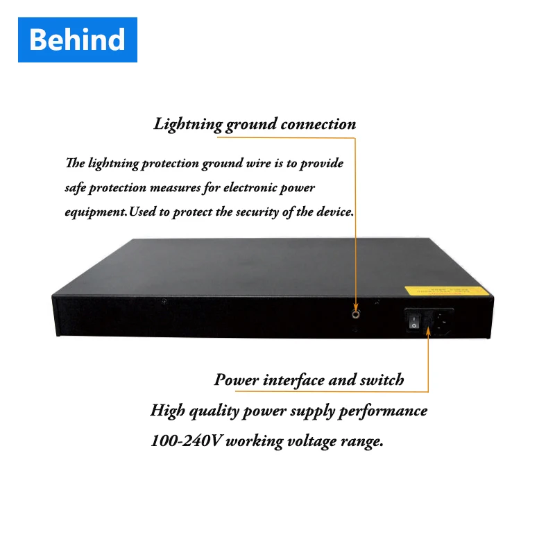20 {16+2+2} port Gigabit standard 48V PoE Switch Network high power 120w Smart Ethernet Switch