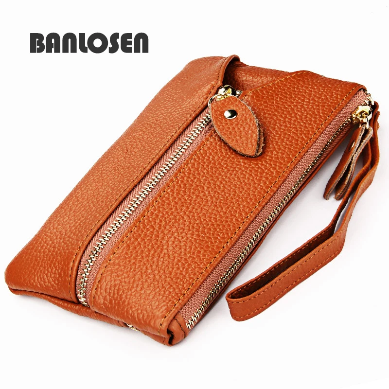 

Genuine Leather Key Wallet Women Keychain Covers Zipper Key Case Bag Men Key Holder Housekeeper Keys Organizer With Coin Purse