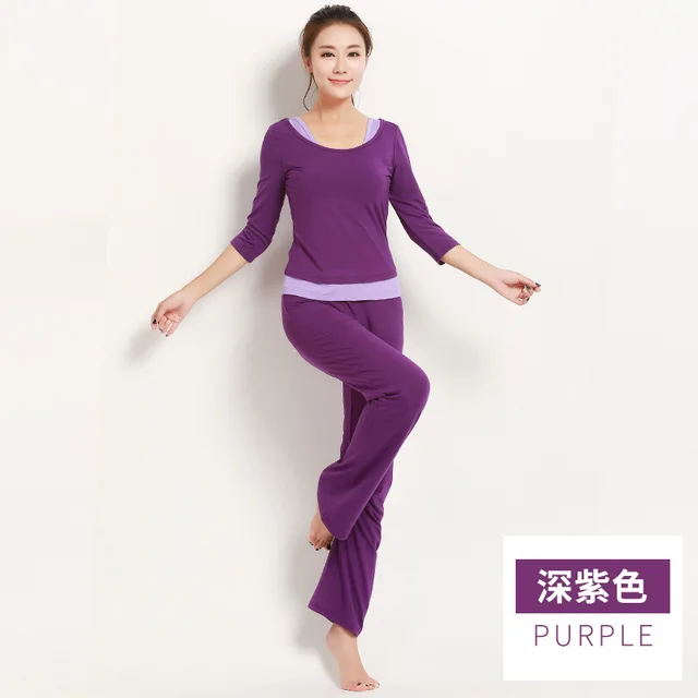 Yoga clothing wholesale suit new female three dresses in long sleeved