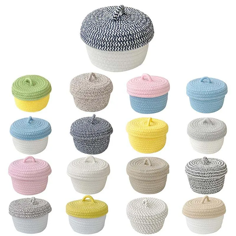 Simple-coton-tiss-panier-de-rangement-pour-bureau-Articles-Divers-Cosm-tiques-Collation-bo-te-de