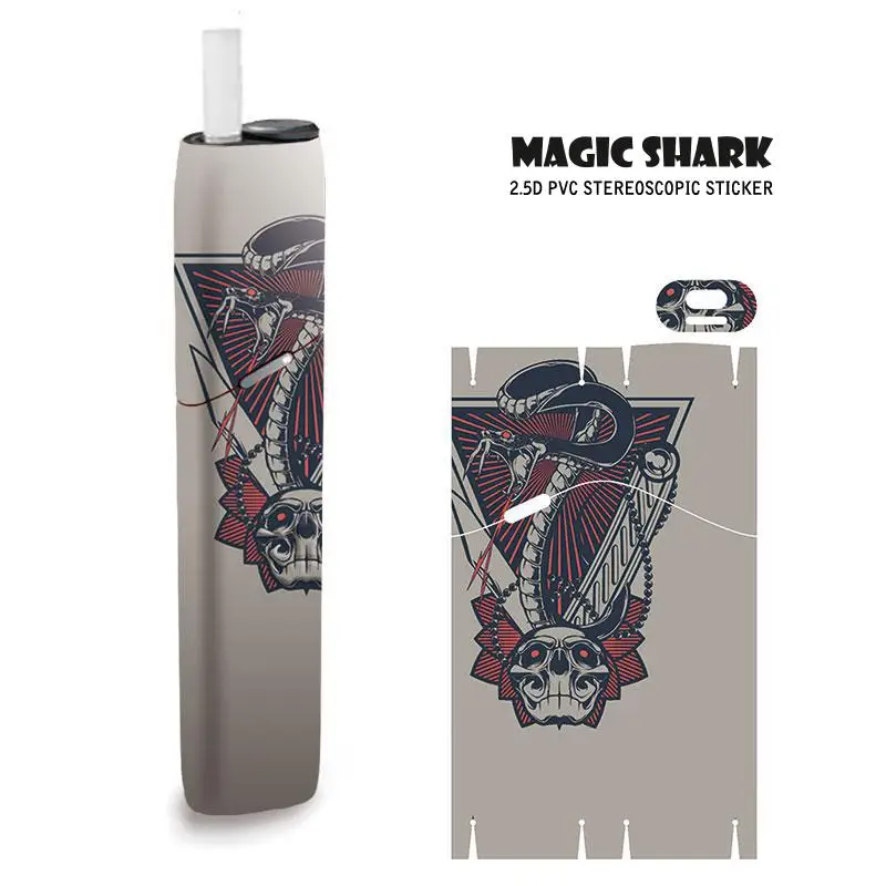

Magic Shark Skull Eagle Case Sticker For IQOS 3 Multi E Cigarette For IQOS3 Case Cover E Cigarette Sticker Film