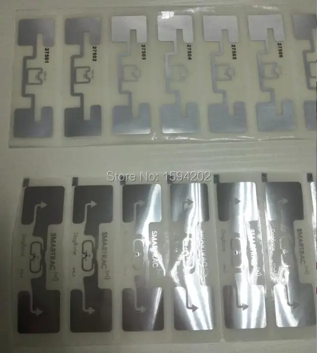 

50pcs free sample printed serial number EPC ID long range impinj uhf rfid tags 940-960mhz with smartrac dogbone tags