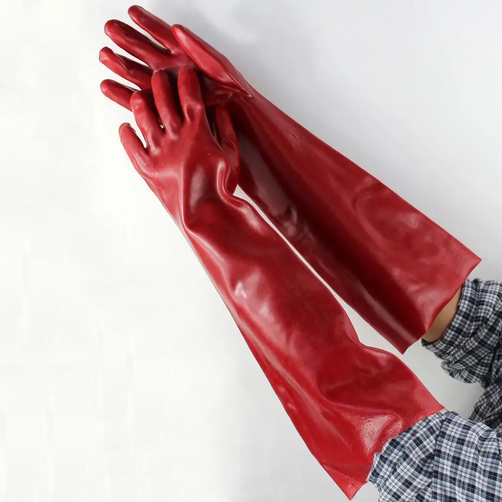 Buy chemical proof Pvc chemicals long gloves of