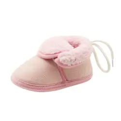 1 пара, зимние толстые теплые ботинки для новорожденных, обувь для маленьких мальчиков и девочек, нескользящая обувь с мягкой подошвой для