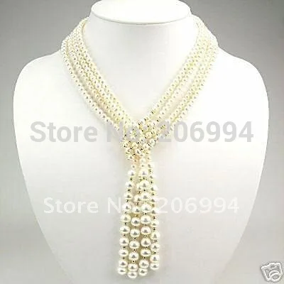 

factory price Noblest white scarf Freshwater Pearl Necklace pearl Jewelry fashion jewellery