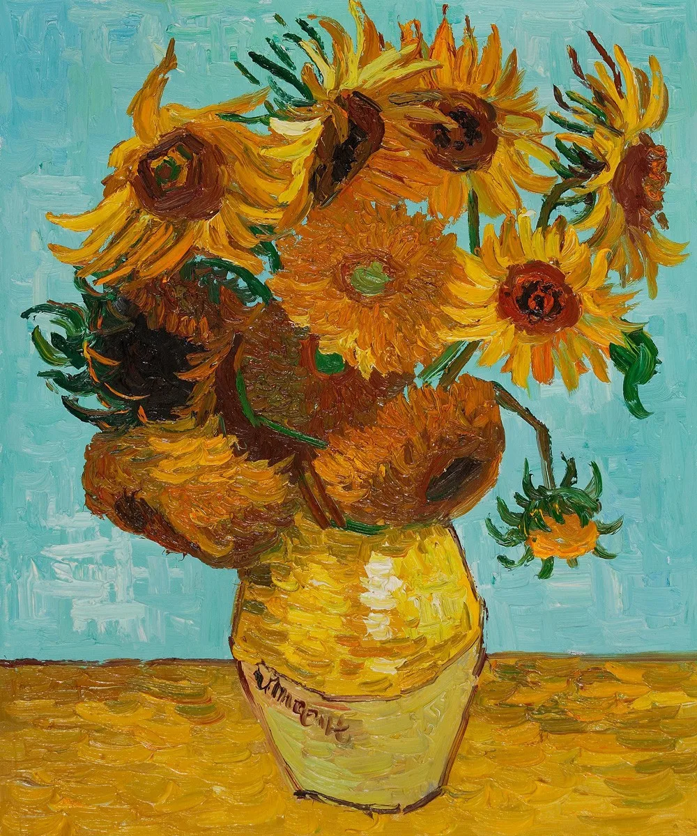 Handpainted Flower Canvas Painting Sunflowers Vincent Van Gogh Oil