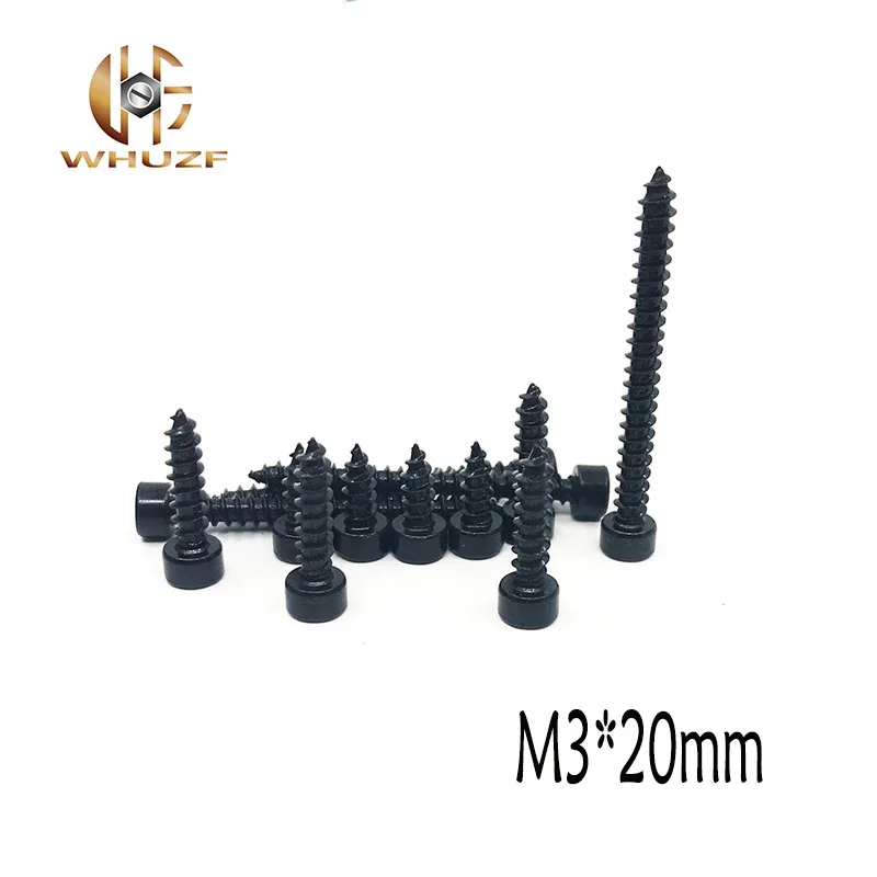 20 шт. M3 * M3X20 черная Шестигранная головка с шестигранным отверстием
