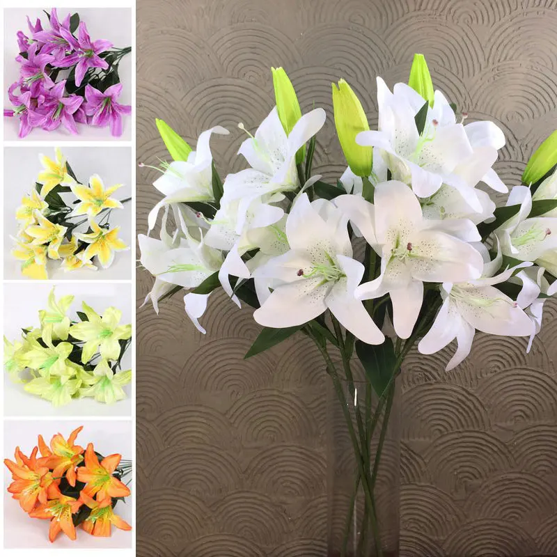 

Artificial Lily Flores Flowers Flowers Fake