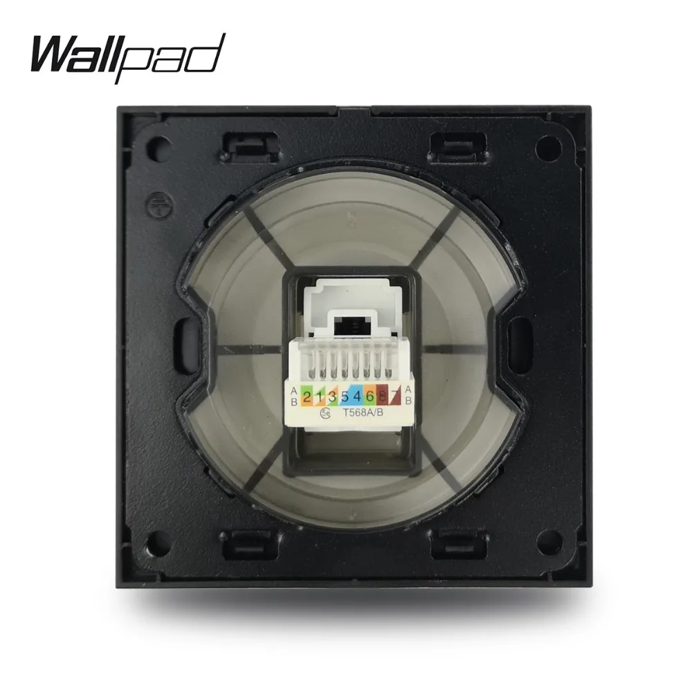 Черная атласная металлическая сетевая проводка Wallpad L6 6 дюймов для компьютерных