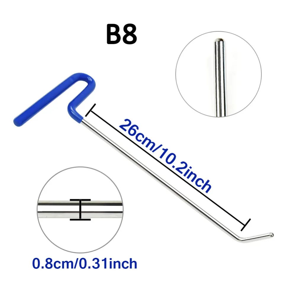 3 шт., набор инструментов для удаления вмятин в автомобиле, безболезненный ремонт вмятин, набор ручных инструментов, дверные вмятинки, ремонт градом, лом, PDR инструменты, крючки