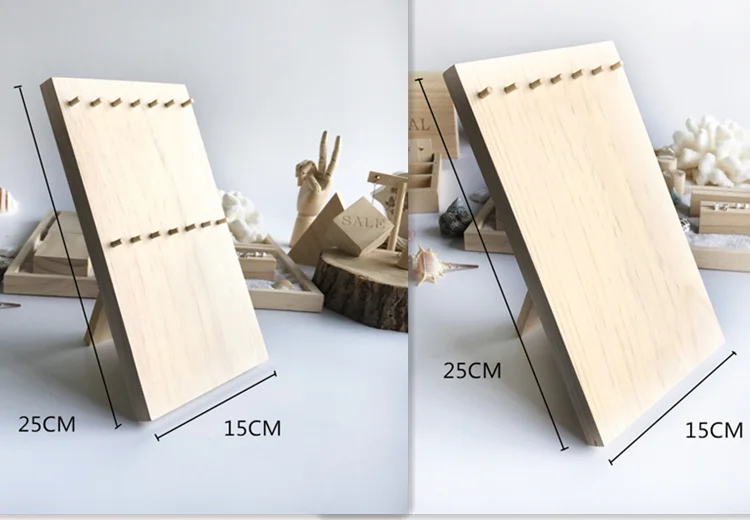 Новая мода твердой древесины ювелирных изделий дисплей держатель цепочки и ожерелья цепи браслеты стенд для хранения ювелирных изделий