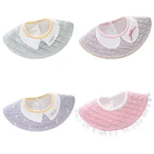 Милый Детский водонепроницаемый нагрудник с имитацией воротника; Детский фартук для обеда; мягкое слюнявчик; полотенце; не пачкается; одежда для малышей; аксессуары для еды