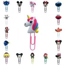 1 шт. Мультяшные закладки для детей Микки единороги Улица Сезам аниме закладки для книг скрепки школьные офисные поставки детский подарок