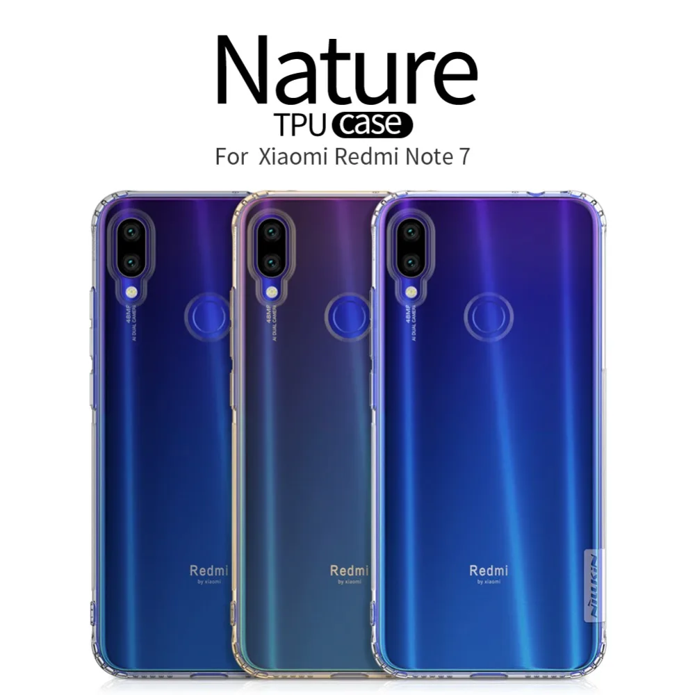 Xiaomi Redmi Note 7 чехол Nillkin TPU 0,6 мм Ультра тонкая силиконовая задняя крышка прозрачный чехол для телефона для Xiaomi Redmi Note 7 Nilkin чехол