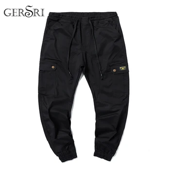 

Gersri Casual Pants Men Black Color Pants High Quality Working Harem Pant Mens Tactical Men Jogger Homme Sweatpants Teenager