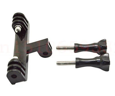 

Double Mount Dual Bracket Adapter Helmet Monopd Wrist Head Chest GoPro Hero