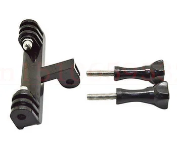 

Double Mount Dual Bracket Adapter Helmet Monopd Wrist Head Chest GoPro Hero