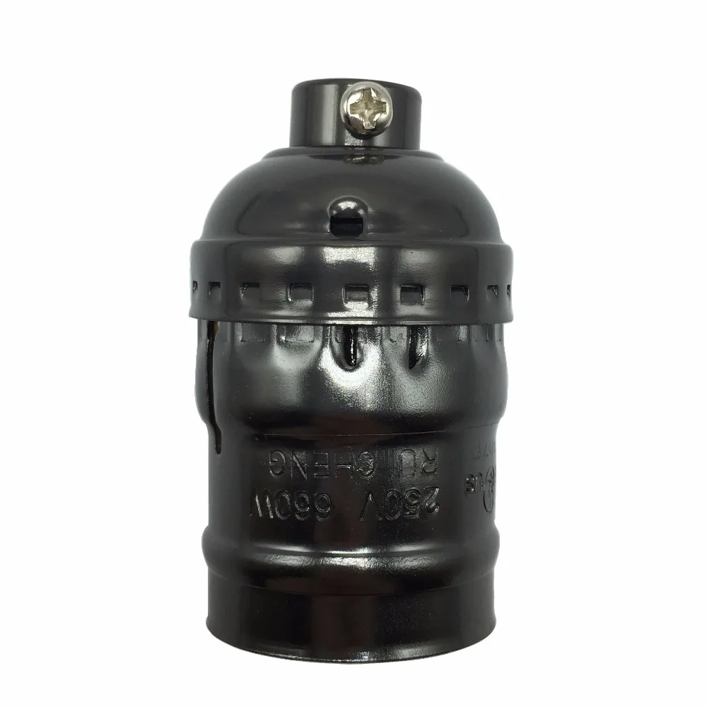 Vintage Edison Bulb Lamp Holder Pearl Black E27 Lamp Socket Retro