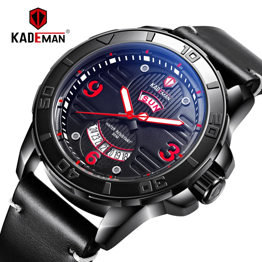 KADEMAN новинка 2019 спортивные часы модные деловые мужские Топ бренд Роскошные