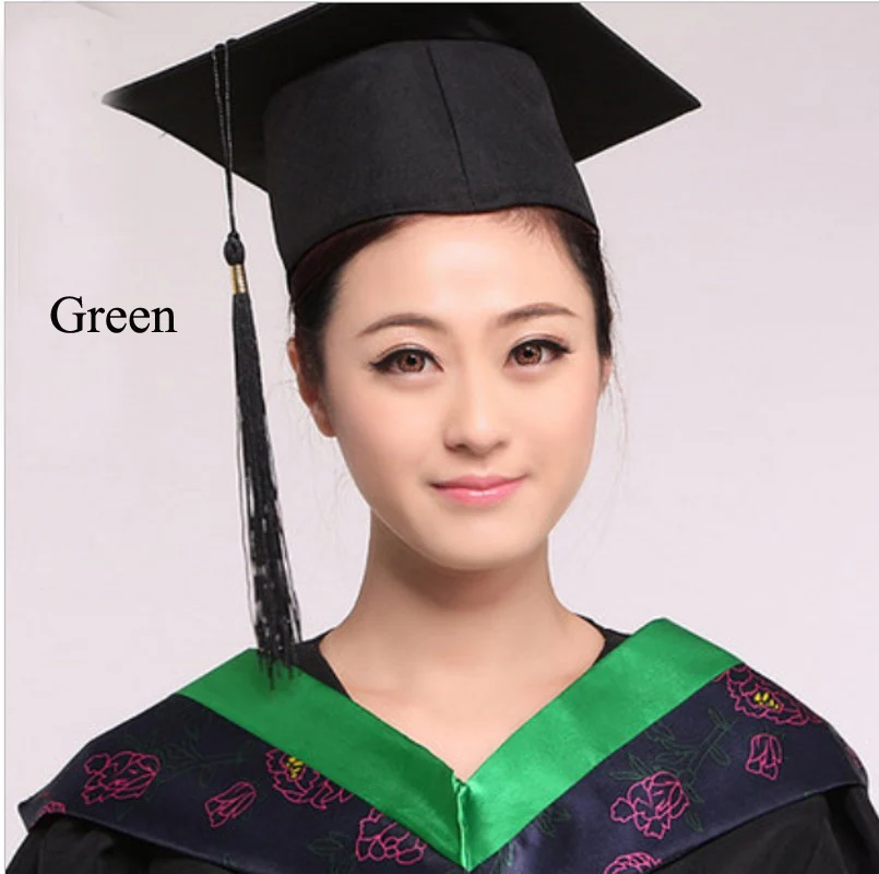 Университетская степень, платье для женщин, платье для доктора, одежда для студентов, для девочек, унисекс, докторская учебная одежда, платье с шапкой, 89 - Цвет: Green