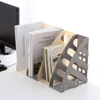 

OTHERHOUSE PP Bookshelf Desktop Books Magazine Storage Shelf Basket Holder Office Supplies Display Rack Home Organizer Bookends