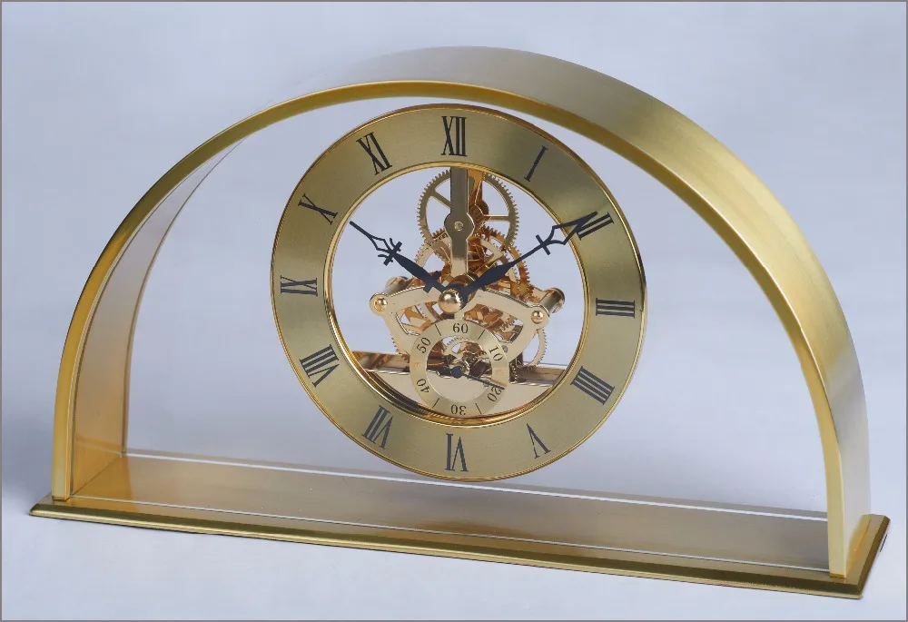 

HALF CIRCLE METAL DECORATION GIFT CLOCK FOR LIVING ROOM OR BEDROOM