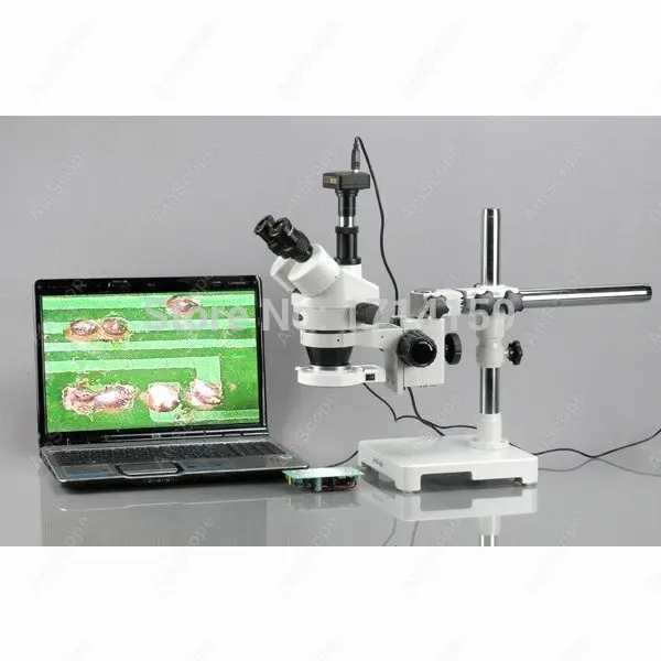 Монета/штамп AmScope поставки 3.5X 45X LED Boom Stand стерео зум микроскоп + 9.1MP камера|camera