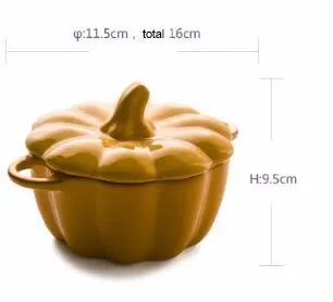 Творческий тыква керамическая чашка с крышкой печь чаша для домашней кухни посуда
