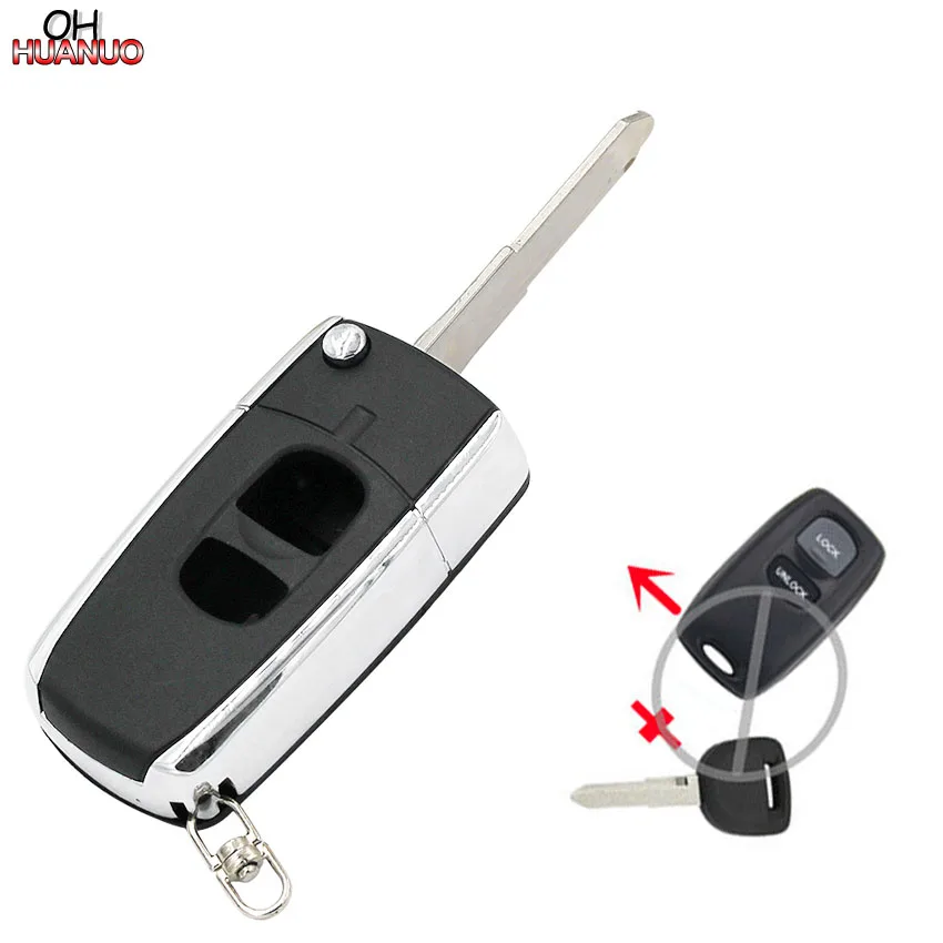 

2 Buttons Remote Flip Car Key Case Shell Fob For Mazda 2 3 5 6 323 626
