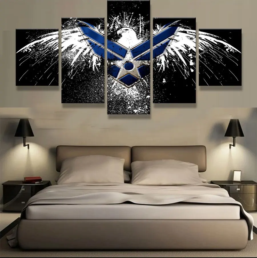 

5 Piece Canvas Printed Eagle logo Posters Painting Home Decor For Living Room Picture Wall Art Decor Modern Artworks(Unframed)