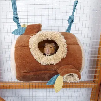 

Plush Winter Warm Pet Hamster Sugar Glider Hideout Toys House Hammock Cute Small Animal Cages Bed Accessory