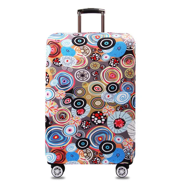 Толще стрейч ткань иллюстрации защитный чехол для чемоданов пыли багаж защитные чехлы туристические аксессуары, 18 до 3" Z50 - Цвет: Illustrations