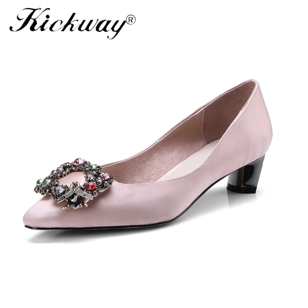 

2019 New Spring Autumn Crystal Shoes Rhinestones Women Pumps Elegant Sexy Women Heel Shoes Pointed Toe Ladies Shoes Women Pumps