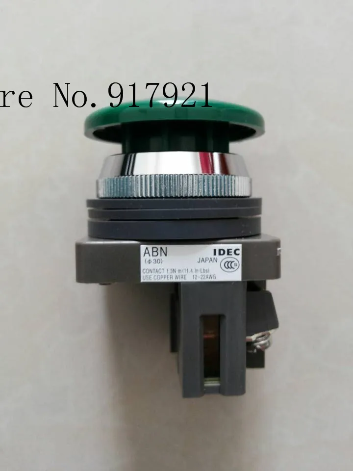 

[ZOB] Cheap ABN310G genuine original IDEC Izumi of Japan 30mm mushroom head push button switch self-reset --10pcs/lot
