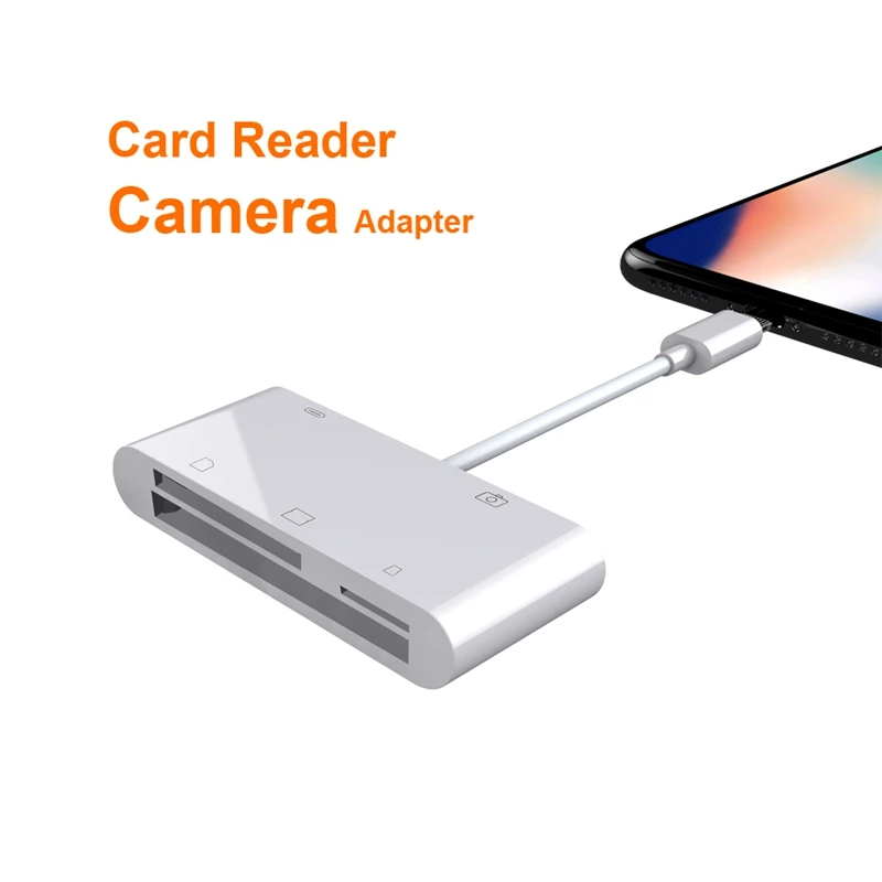 5в1 SD TF CF кард-ридер USB камера соединительный Комплект OTG кабель адаптер для iPhone X XS MAX XR 5 6 6S 7 8 Plus для iPad iOS 11/12