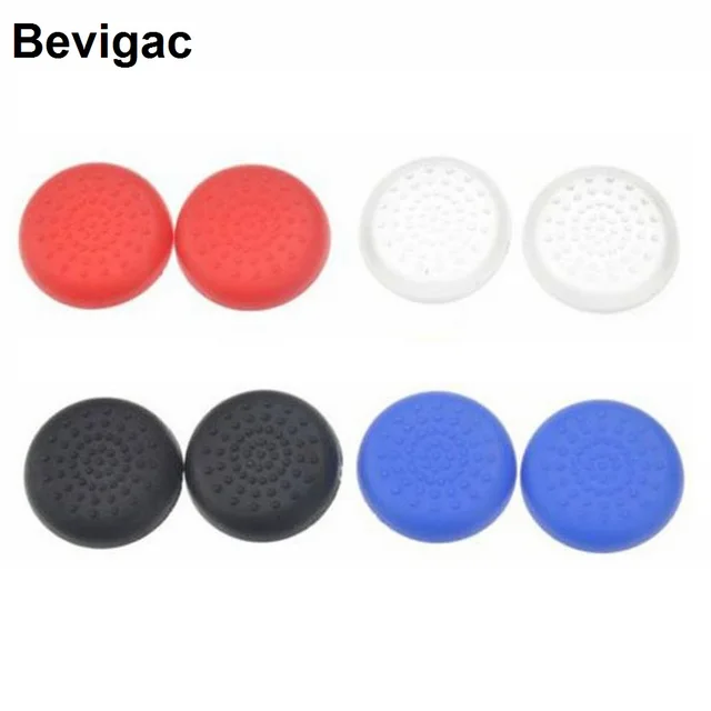 Special Offers Bevigac 8pcs Controller Thumb Stick Grip Cap Case Cover Skin For Sony Play Station dualshock PS 4 3 2 PS4 PS3 PS2 Console