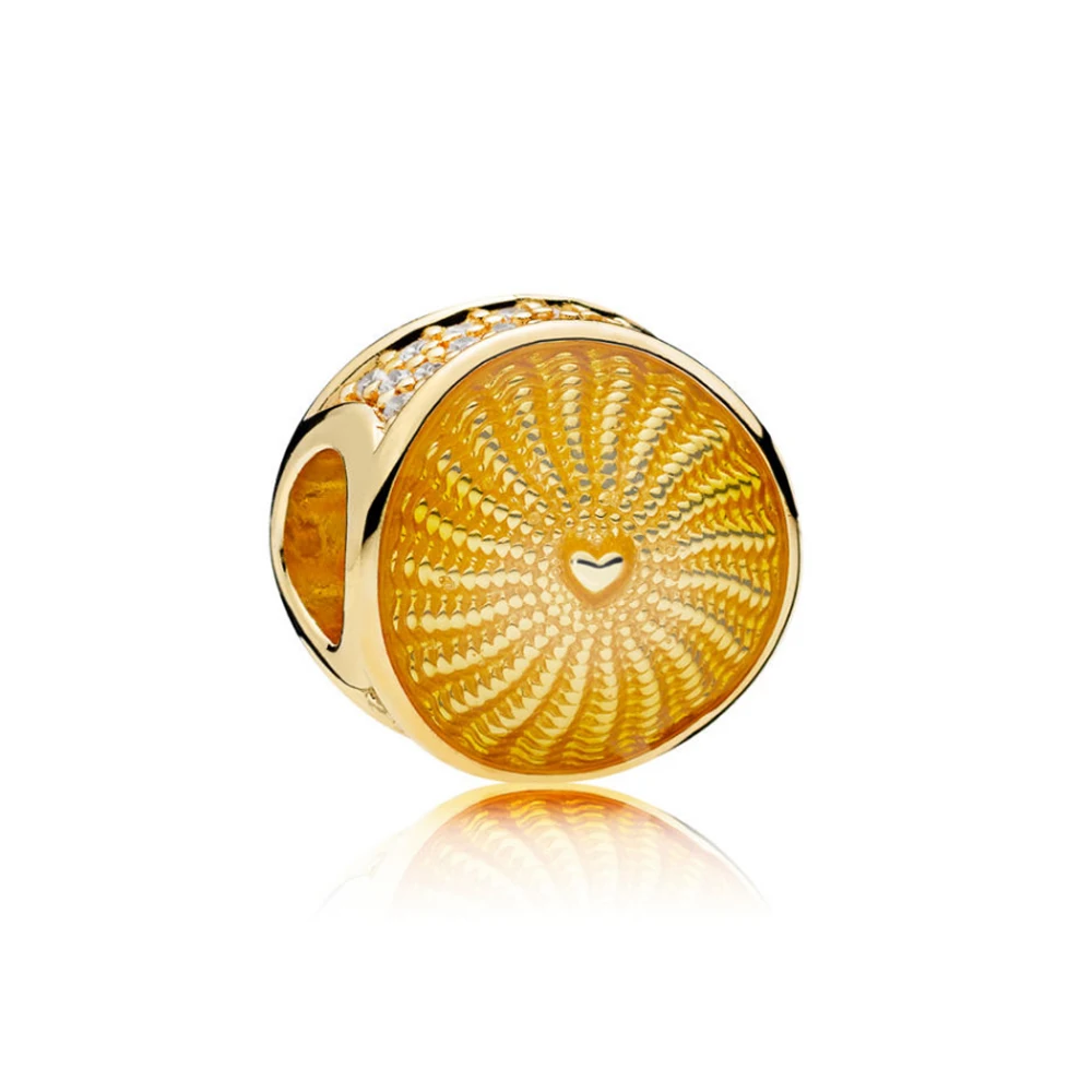 

2019 100% 925 Sterling Silver 1:1 Authentic 767128EN158 Rays of Sunshine Charm Bead Original Women Jewelry