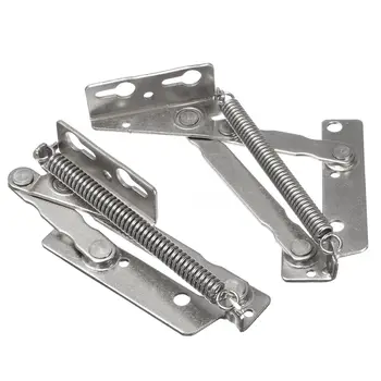 

2x 80 degree Sprung Hinges Cabinet Door Lift Up Stay Flap Top Support Cupboard Kitchen