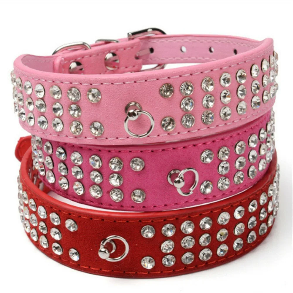 Ошейник для собак Bling Стразы металлический бриллиантовый ошейник размера XS L