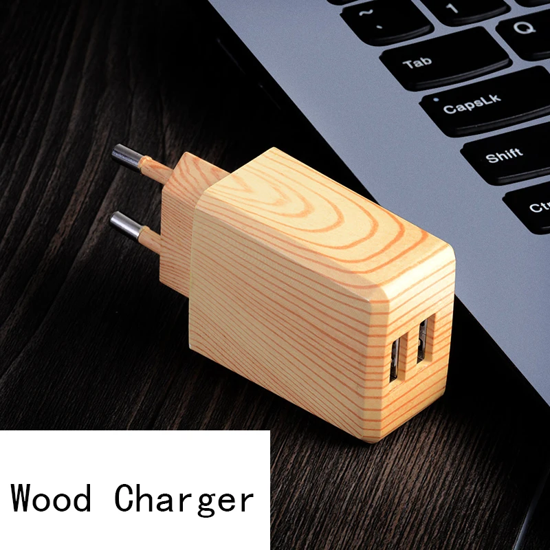 Thbelieve Wood Phone Charger 5V 2.1A Fast Chargers Mobile Phone Portable Wall Charging For Samsung S6 S7 S8 S9 Plus For Huawei