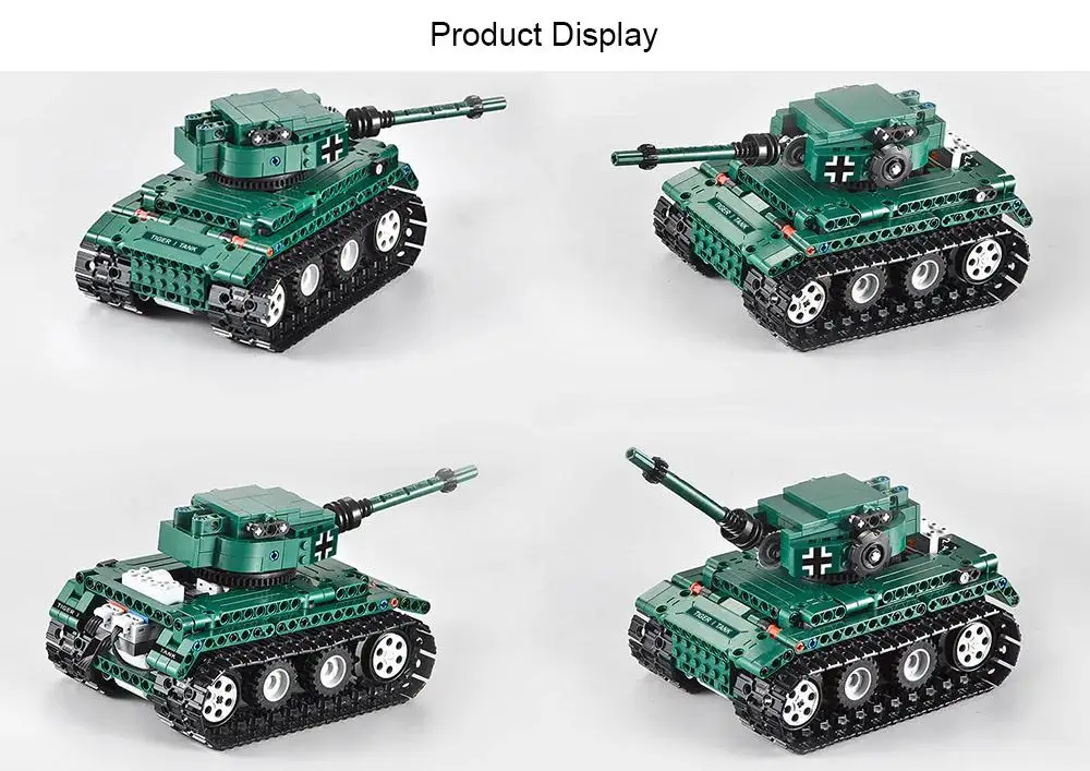 RCtown rc Танк боевой танк Модель Дети радио дистанционное управление гусеничный игрушечные танки собрать Головоломки блоки