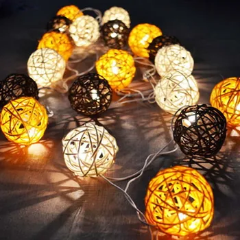 Yimia 5 M Led String Rotan Ballen Sepak Takraw Licht Snaren 20 Lampen Slingers Hek Beach Bar Wedding Christmas Party decoratie