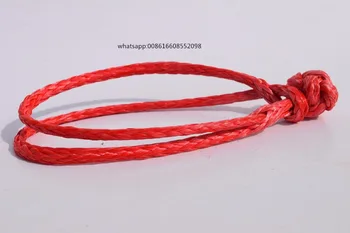 

2pcs Red 4mm*90mm Soft Shackles,ATV Winch Shackle for Yacht,Boat Rope Shackle