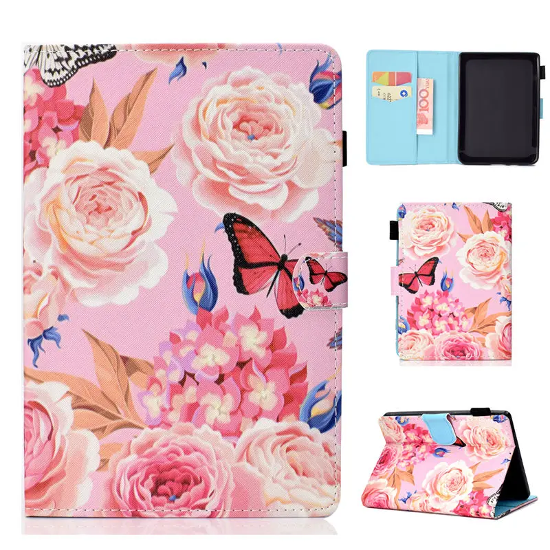 S012 Чехол с мультяшным котом для kobo clara HD 6,0 дюймов, чехол для электронной книги, умный силиконовый чехол из искусственной кожи, защитный флип-чехол - Цвет: S012
